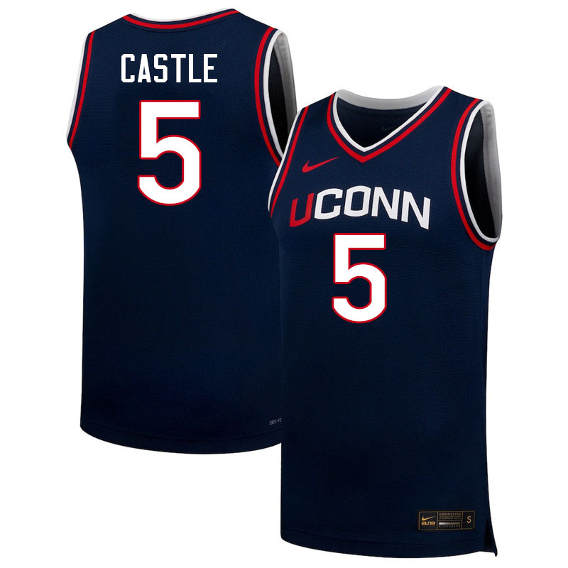 Uconn Huskies #5 Stephon Castle College Basketball Jerseys,Uniforms-Navy